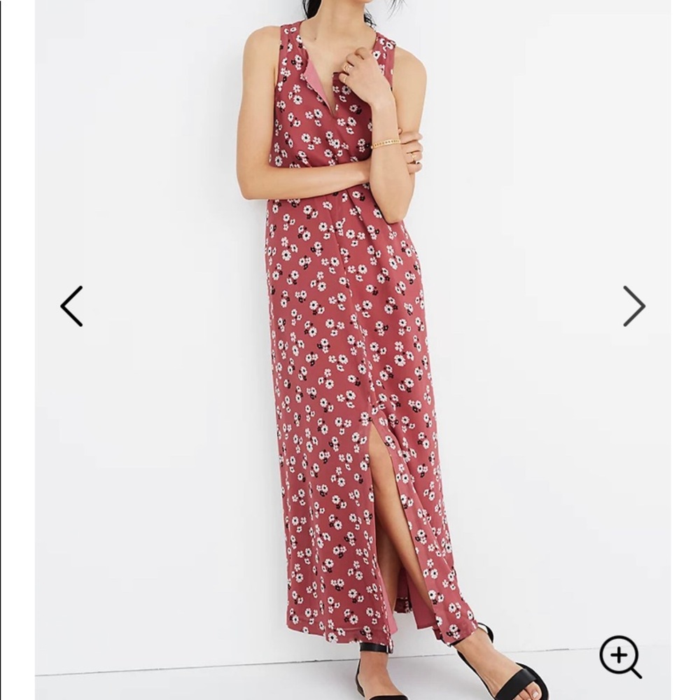Madewell Tie-Waist Maci Dress in Vintage Daisies